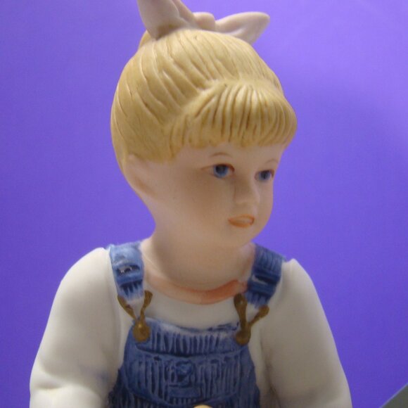 VNTG Set of 2 Denim Days Easter #1521 Home Interiors/Homco Ceramic Figurines EUC - Picture 3 of 16